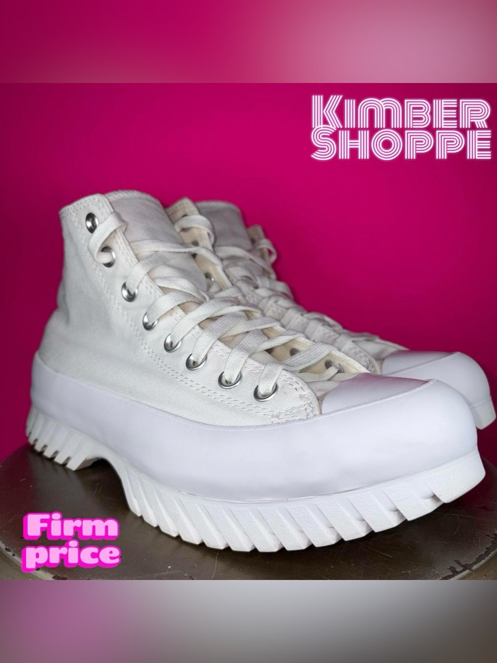 Converse Chuck Taylor All Star Lugged 2.0 White Canvas High Top Sneaker US 10